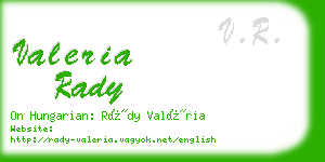 valeria rady business card